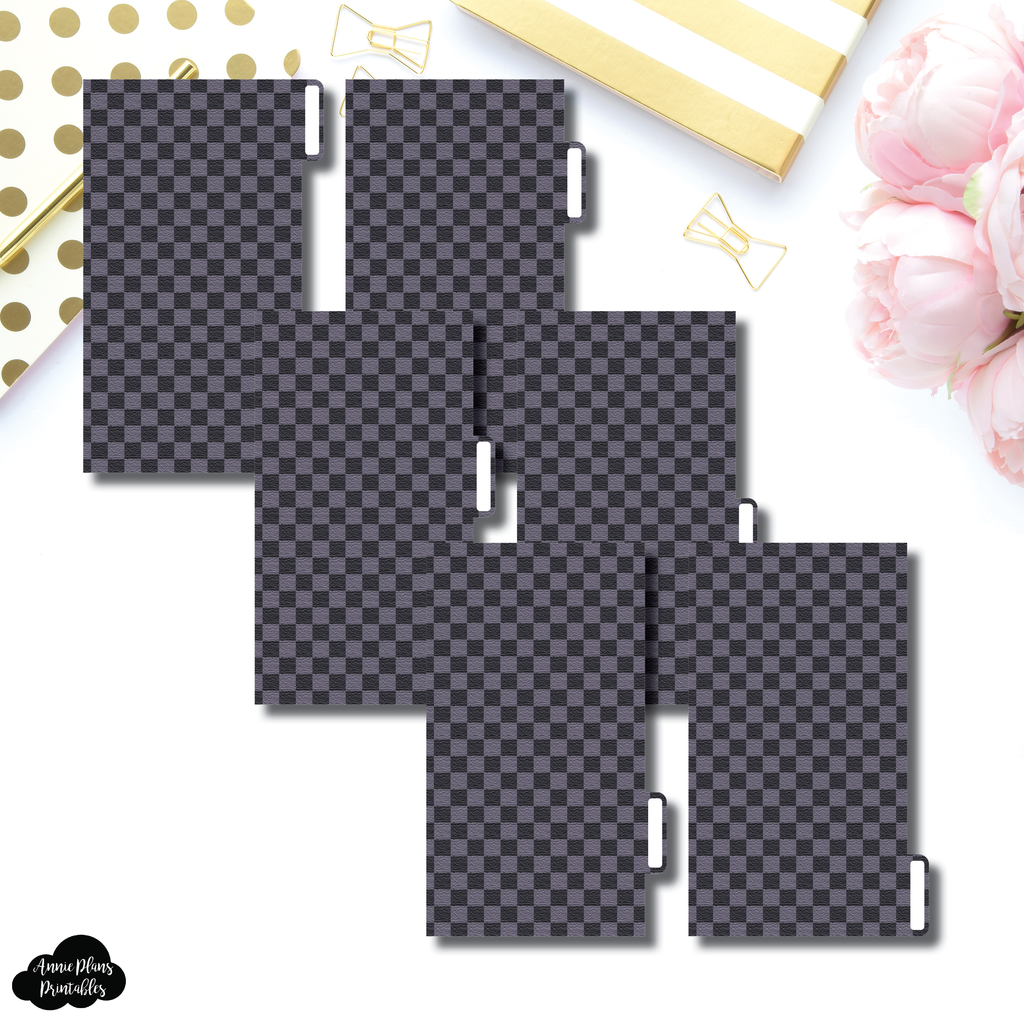 Personal Ring Dividers | Luxe Black 6 Side Tab Printable Dividers ...