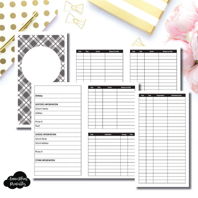 Personal TN Size | KIDS Information Printable Insert ©