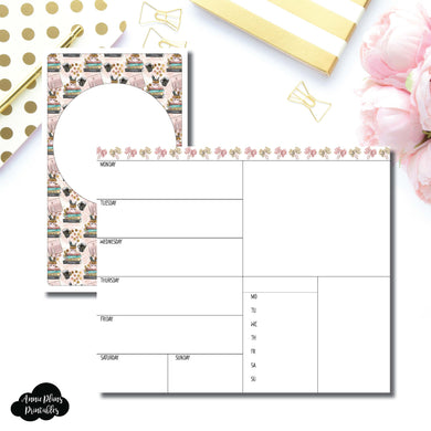 Cahier TN Size | Undated Week on 2 Page Collaboration Printable Insert ©