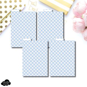 A6 Ring Dividers | Luxe Blue 4 Top Tab Printable Dividers