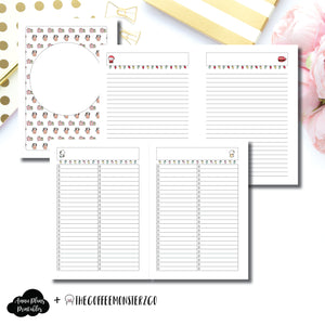 A5 Rings Size | TheCoffeeMonsterzCo Collaboration Holiday Notes & Lists Printable Insert ©
