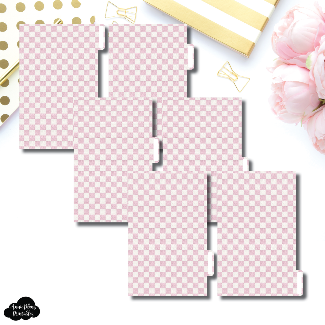 FC Ring Dividers | Luxe Pink 6 Side Tab Printable Dividers