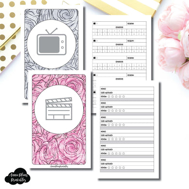 Mini HP Size | TV & Movie Tracker Bundle Printable Insert ©