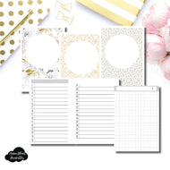 A6 TN Size  | UNDATED DAILY GRID Printable Insert Travelers Notebooks ©