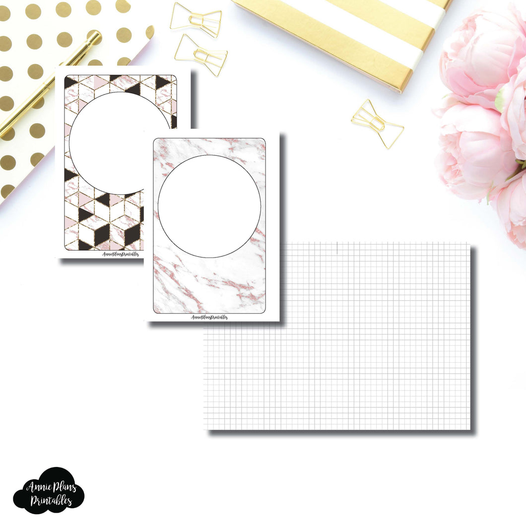 Personal Wide Rings Size | Plain GRID Printable Inserts ©