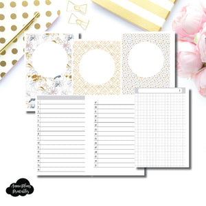 Personal Wide Rings Size  | UNDATED DAILY GRID Printable Insert ©