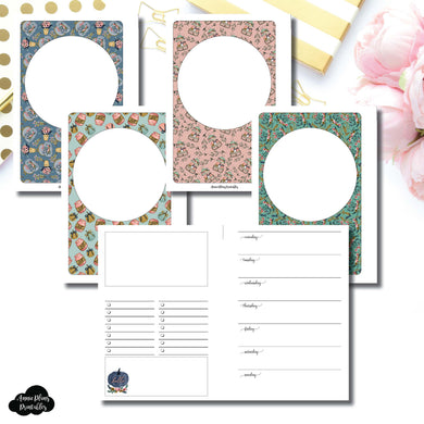 A6 Rings Size | Blank Covers + Undated Week on 2 Page Collaboration Printable Insert ©