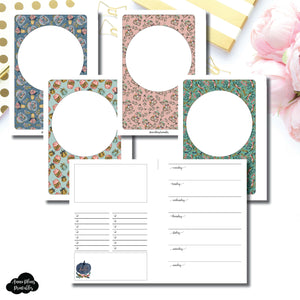 A6 Rings Size | Blank Covers + Undated Week on 2 Page Collaboration Printable Insert ©