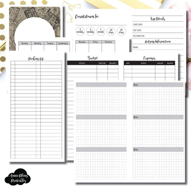 Cahier TN Size | Vacation Planning Printable Insert for Travelers Notebook ©