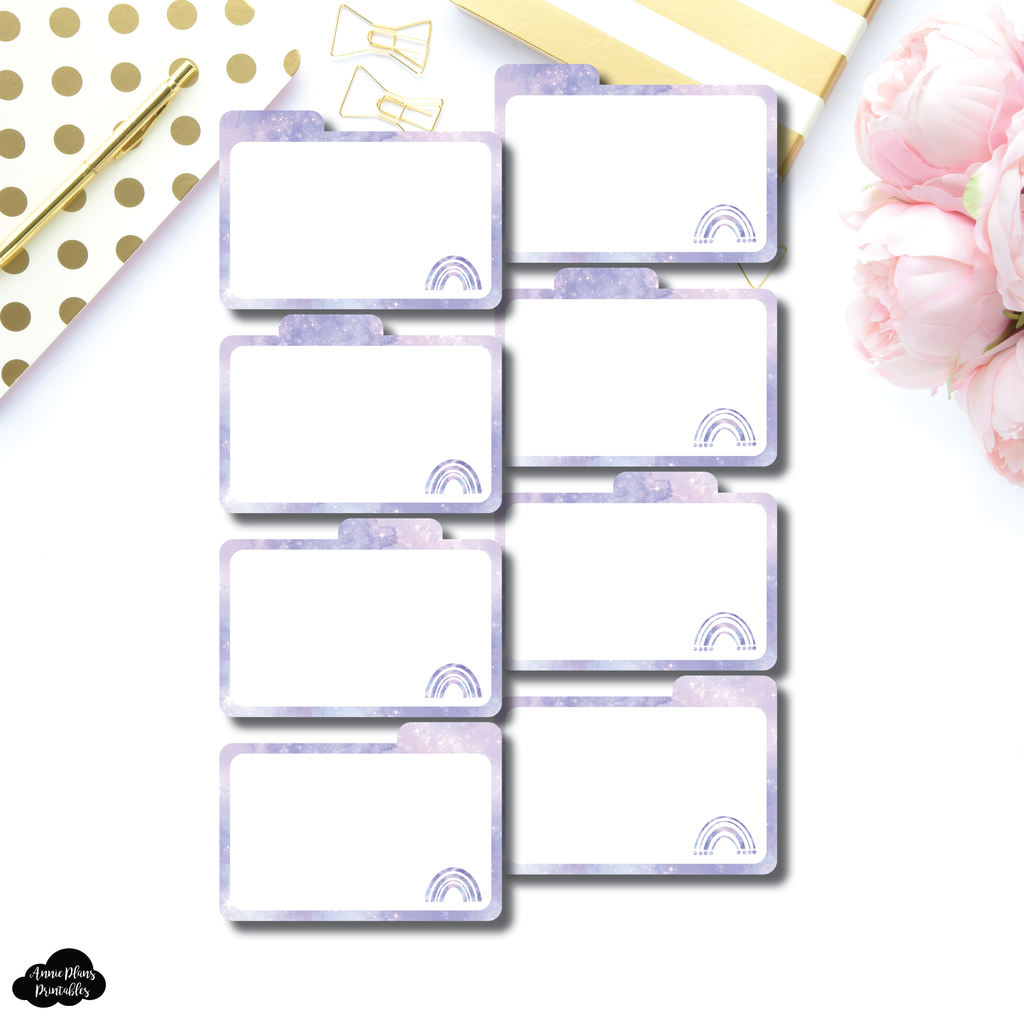 Note Card Tabs Tab Cards | Blank Galaxy Tab Card Printable – AnniePlansPrintables, LLC