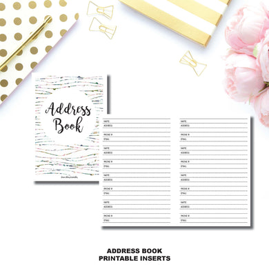A6 Rings SIZE | Address Book Printable Insert ©