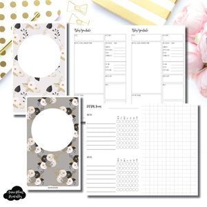 Half Letter Rings Size | Social Media Tracking Bundle Printable Insert for Travelers Notebook ©