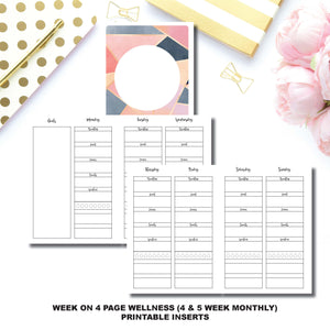 B6 TN Size | Wellness Tracker Printable Insert ©