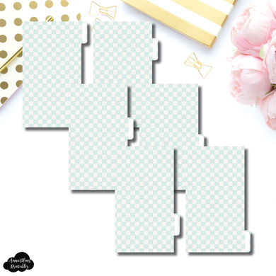 Personal Ring Dividers | Luxe Mint 6 Side Tab Printable Dividers