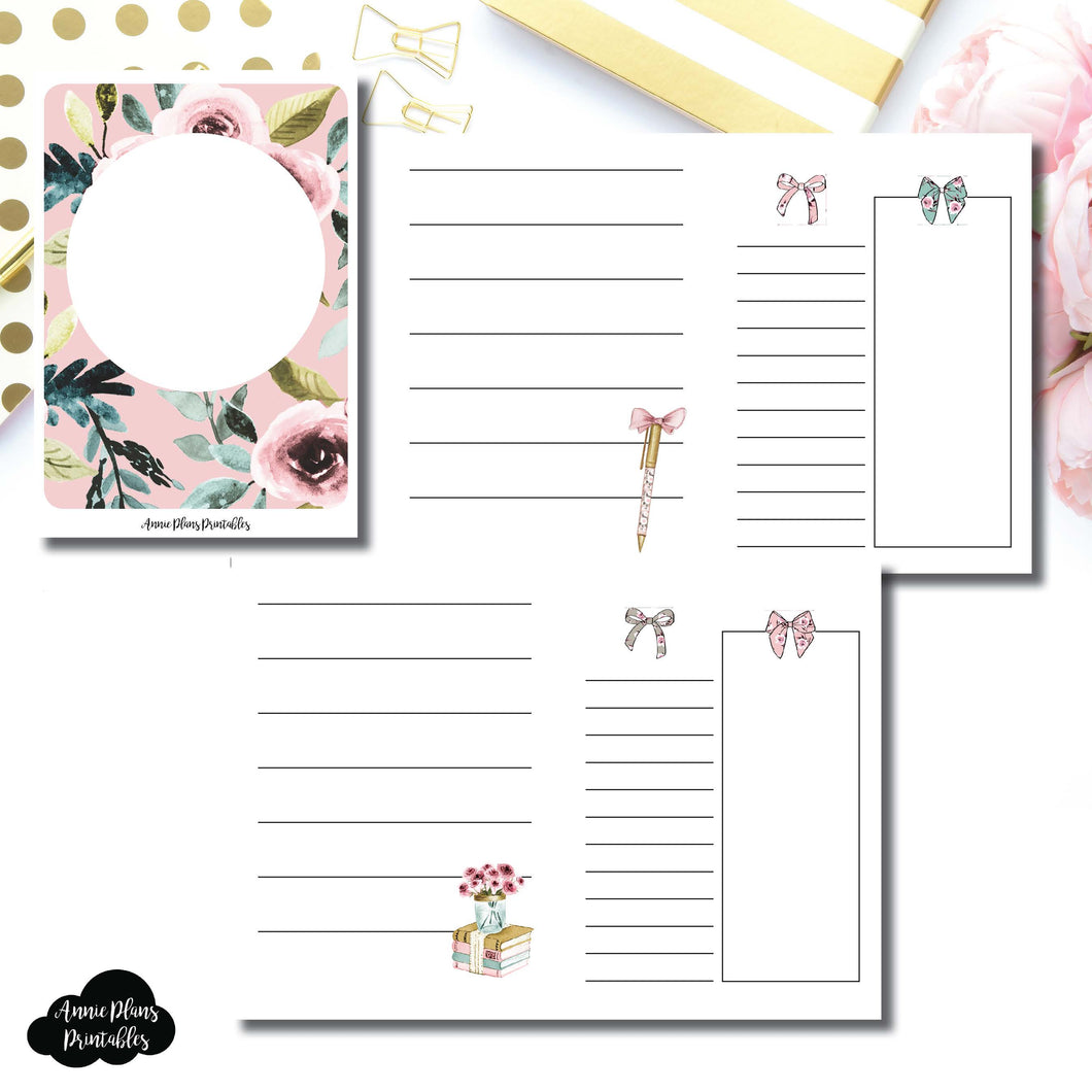 MICRO TN Size | Undated Horizontal Week on 2 Page Collaboration Printable Insert ©