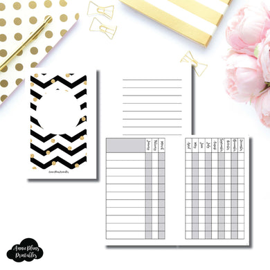 Pocket Rings Size | 12 Month Checklist Tracker Printable Insert ©