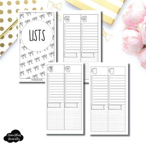 PERSONAL TN SIZE | 2 Column Lists Printable Insert ©