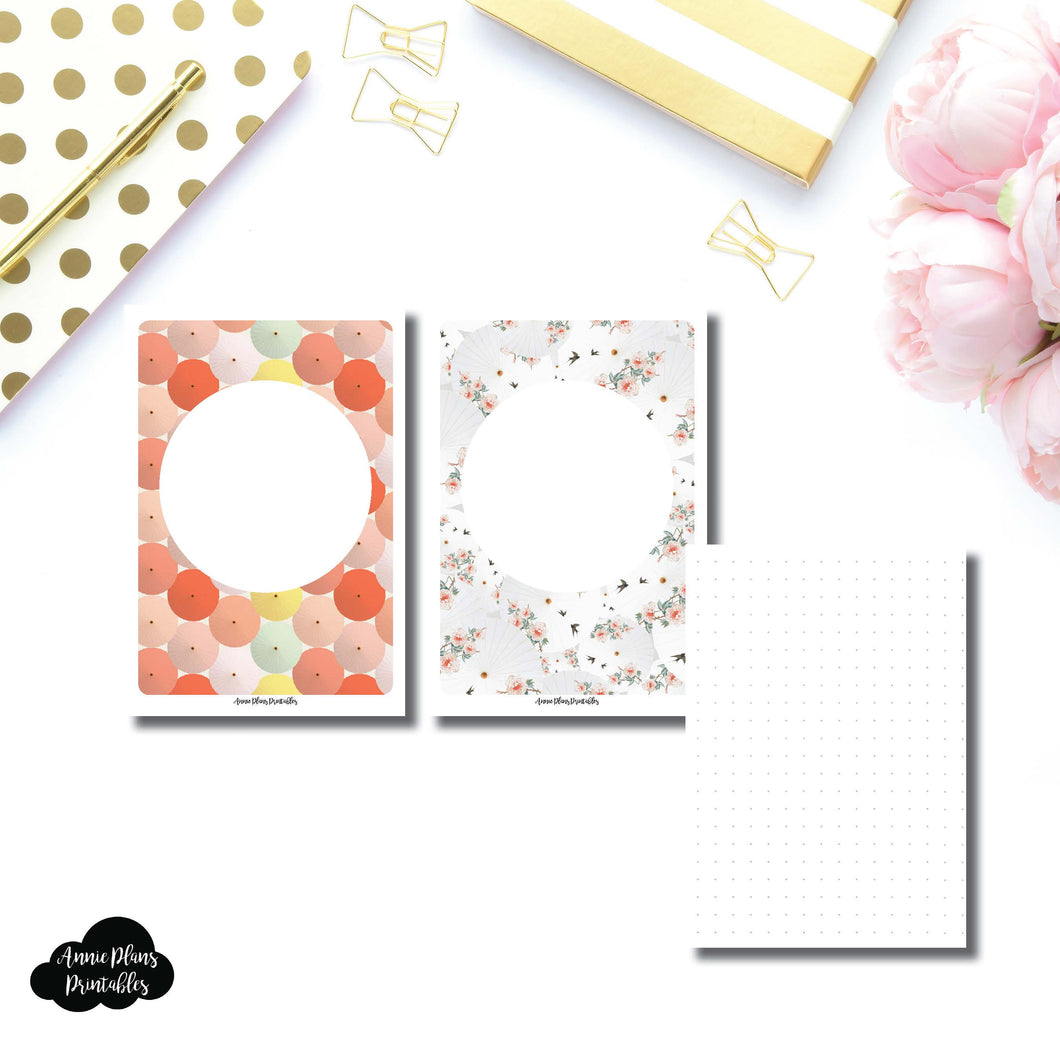 A6 Rings Size  | Plain Dot Grid Printable Insert ©