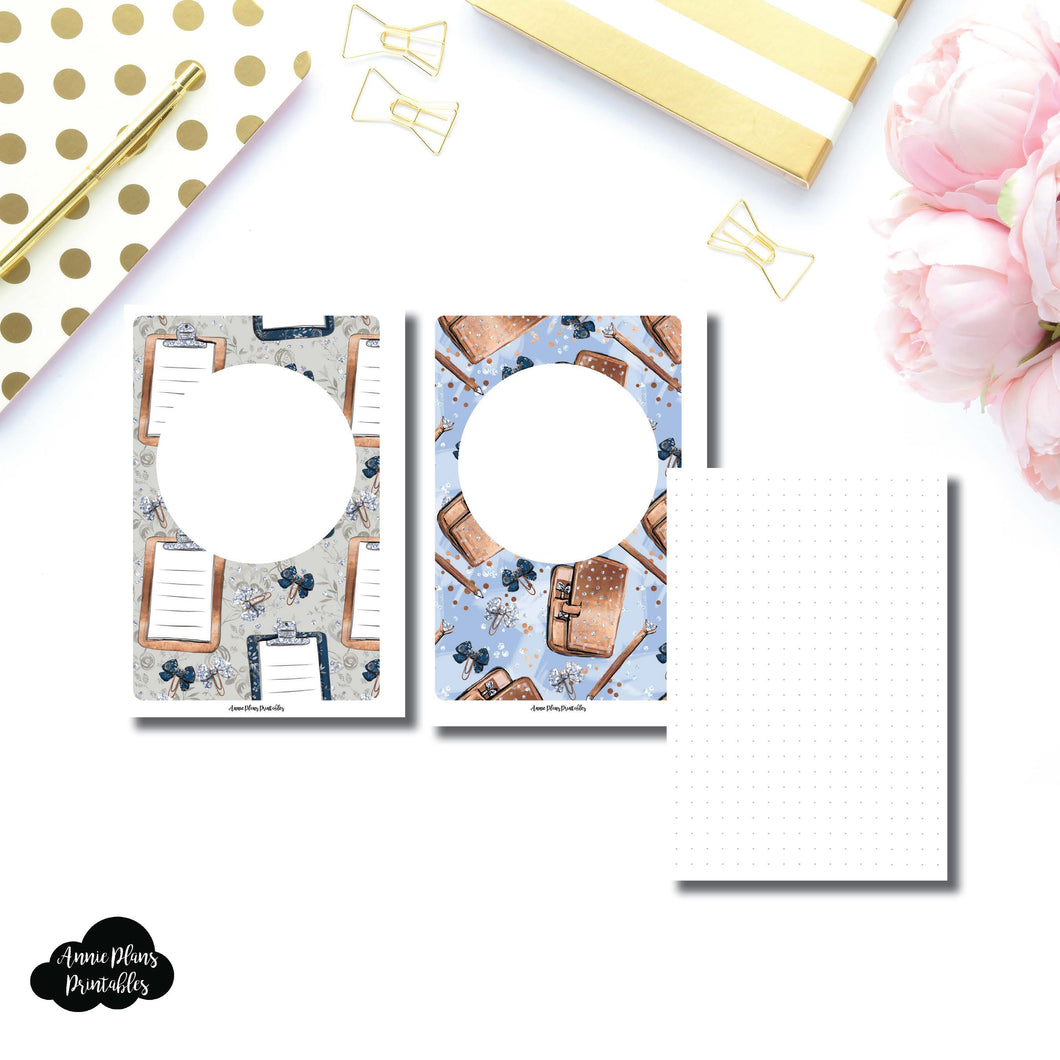 Personal Wide Rings Sized | Plain Dot Grid Printable Insert ©