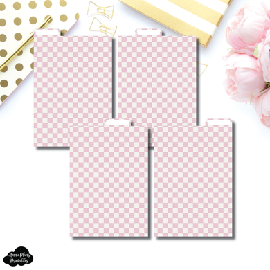 A6 Ring Dividers | Luxe Pink 4 Top Tab Printable Dividers