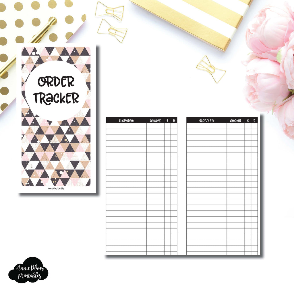 Cahier TN SIZE Basic Order Tracker Printable Insert