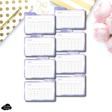 Tab Cards | Undated Monthly Tracker Galaxy Tab Card Printable