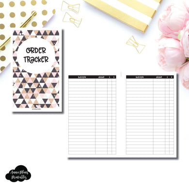 Half Letter Rings SIZE | Basic Order Tracker Printable Insert ©