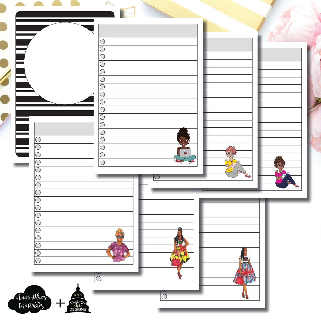 A6 TN Size | Capital Chic Designs Collaboration LIST Printable Insert ©