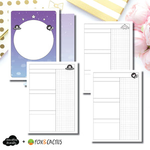 A6 TN Size | Fox & Cactus Collaboration Undated Daily Printable Insert ©