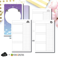 B6 SLIM TN Size | Fox & Cactus Collaboration Undated Daily Printable Insert ©