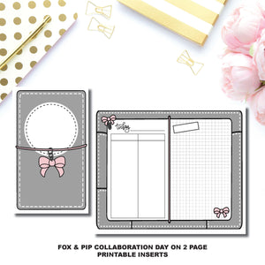 Cahier TN Size | Day on 2 Page Fox & Pip Collaboration Printable Insert ©