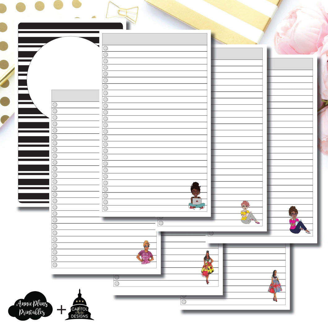 Cahier TN Size | Capital Chic Designs Collaboration LIST Printable Insert ©