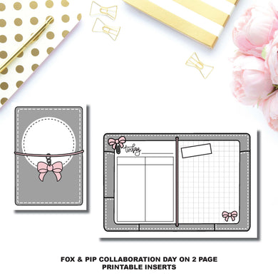 Passport TN Size | Day on 2 Page Fox & Pip Collaboration Printable Insert ©