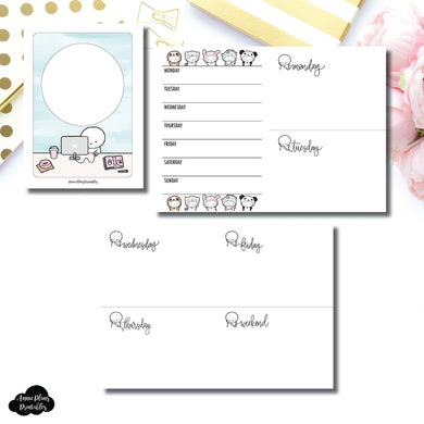 Passport TN Size | TheCoffeeMonsterzCo Collaboration Undated Week on 4 Pages Printable Insert ©