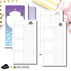 Personal Rings Size | Fox & Cactus Collaboration Undated Daily Printable Insert ©