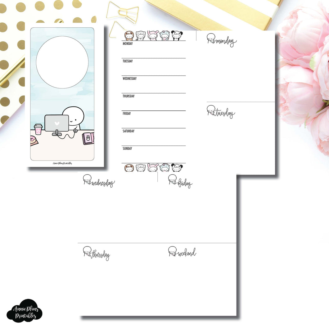 Personal Rings Size | TheCoffeeMonsterzCo Collaboration Undated Week on 4 Pages Printable Insert ©