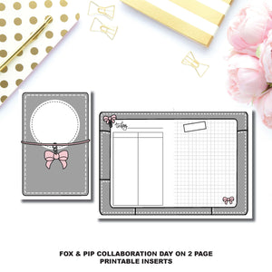 Personal Wide Rings Size | Day on 2 Page Fox & Pip Collaboration Printable Insert ©