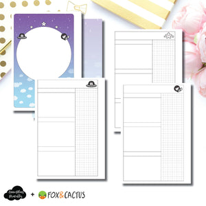 Personal Wide Rings Size | Fox & Cactus Collaboration Undated Daily Printable Insert ©