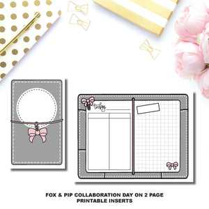 Pocket TN Size | Day on 2 Page Fox & Pip Collaboration Printable Insert ©