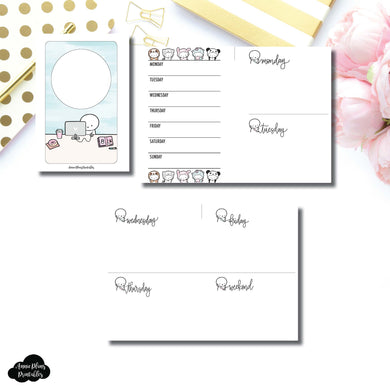 Pocket Rings Size | TheCoffeeMonsterzCo Collaboration Undated Week on 4 Pages Printable Insert ©