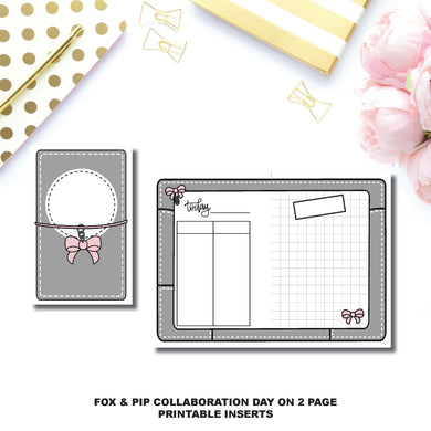 Pocket Rings Size | Day on 2 Page Fox & Pip Collaboration Printable Insert ©