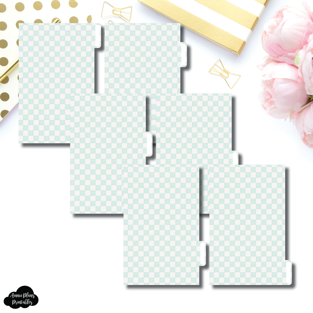 FC Ring Dividers | Luxe Mint 6 Side Tab Printable Dividers