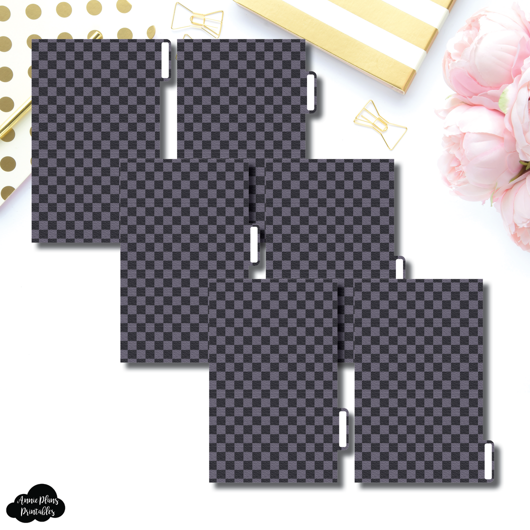 FC Ring Dividers | Luxe Black 6 Side Tab Printable Dividers