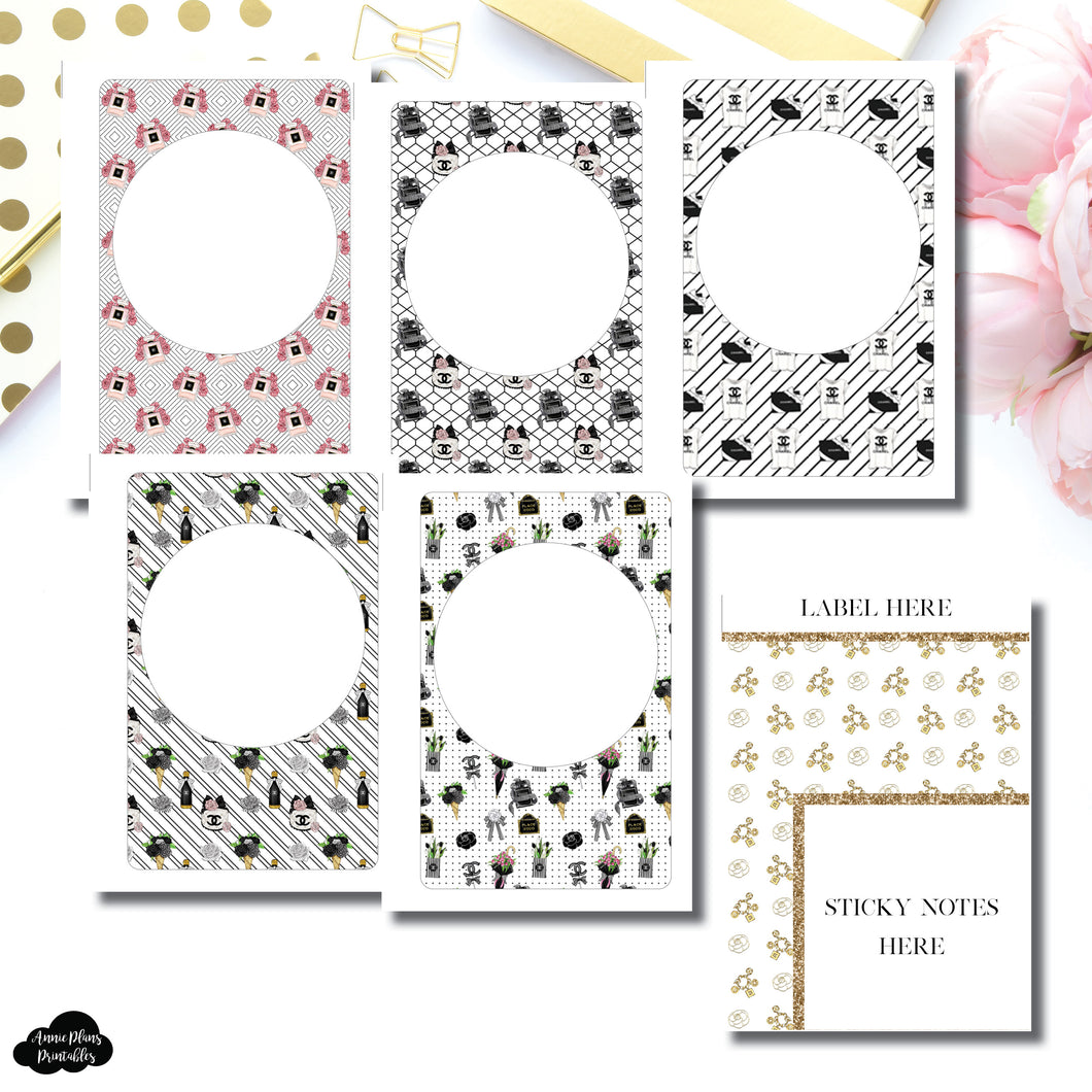 Pocket Rings Size | Fashionista Blank Covers + Sticky Note Dashboard Printable