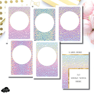 Mini HP Size | Wild Pastel Blank Covers + Sticky Note Dashboard Printable
