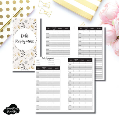 Personal Rings Size | Debt Repayment Printable Insert ©