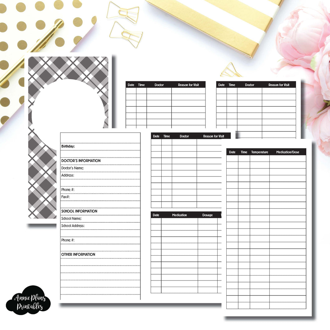 Cahier TN Size | KIDS Information Printable Insert ©