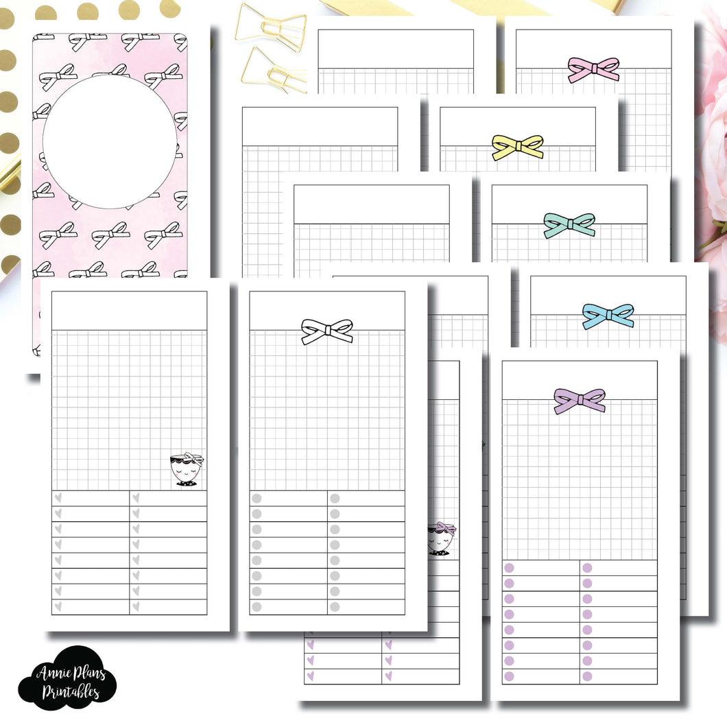 Personal Rings Size | Undated Day on a Page or Project HappieScrappie Collaboration Printable Insert ©