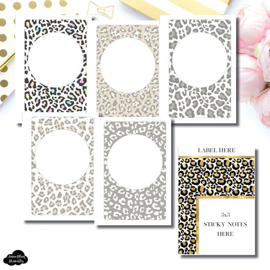 Personal Wide Rings Size | Wild Neutral Blank Covers + Sticky Note Dashboard Printable