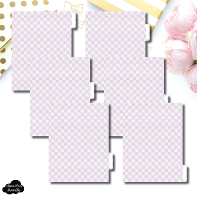 B6 Ring Dividers | Luxe Lilac 6 Side Tab Printable Dividers